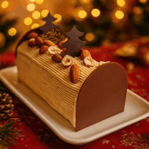 Bûche Crème au beurre Praliné